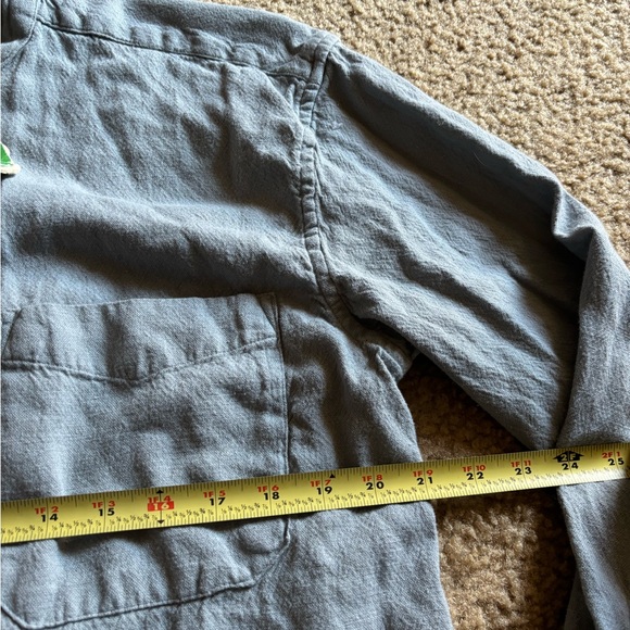 NWT Civilian Heritage Traditional Irish Grandfather Shirt Mens Button Up M Blue - Picture 5 of 7